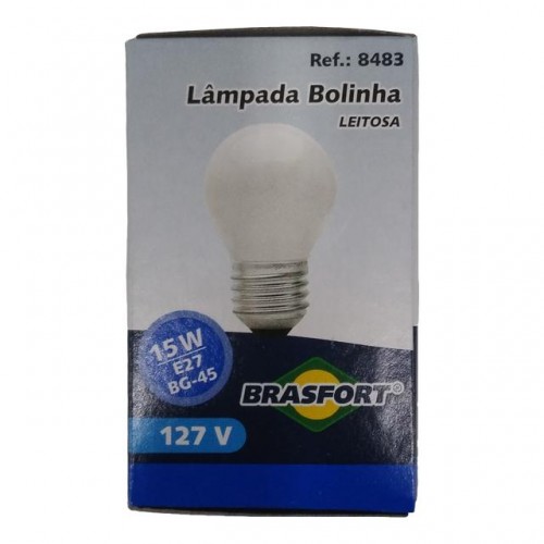 LAMP.BOLINHA BRASFORT 15WX127V LEITOSA PC 5
