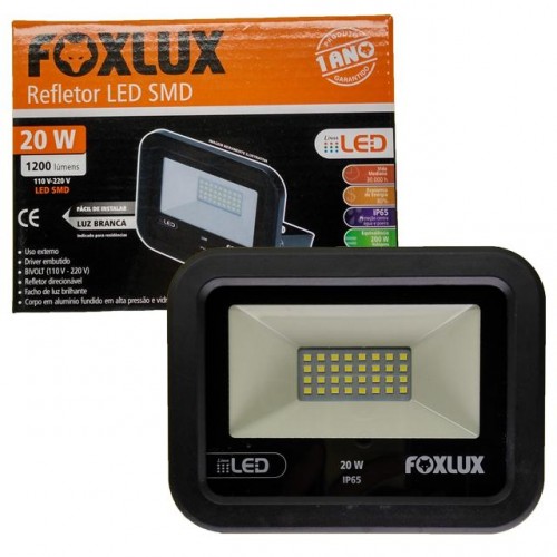 REFLETOR LED FOXLUX 20W X 6500K BIV.  PC 1