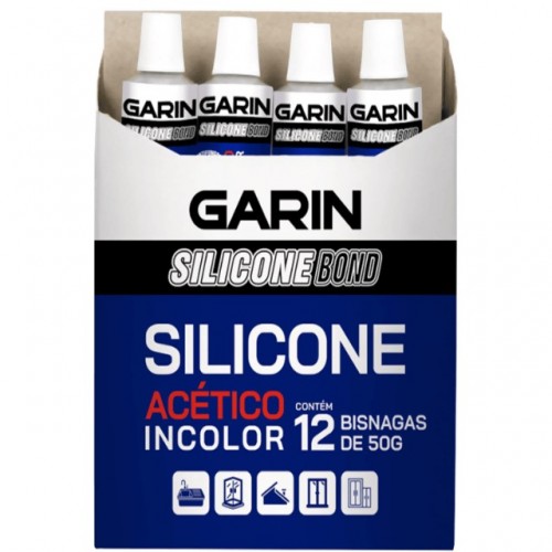 Adesivo Silicone 250 gr Branco Garin