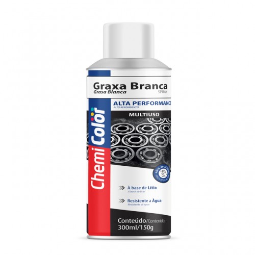 GRAXA SPRAY LITIO BRANCA CHEMICOLOR  300ML > PC 1