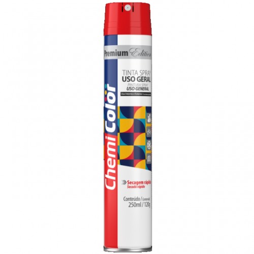 TINTA SPRAY CHEMICOLOR ATUADOR 360 VERMELHO 250ML PC 1 TINTA SPRAY CHEMICOLOR ATUADOR 360 VERMELHO 250ML PC 1