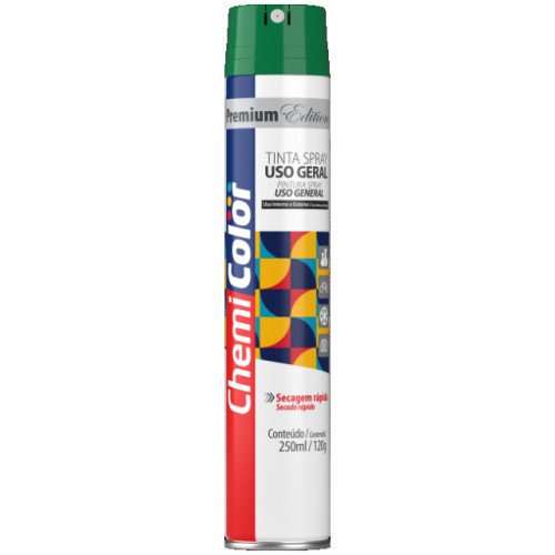 TINTA SPRAY CHEMICOLOR ATUADOR 360 VERDE ESCURO 250ML PC 1 TINTA SPRAY CHEMICOLOR ATUADOR 360 VERDE ESCURO 250ML PC 1
