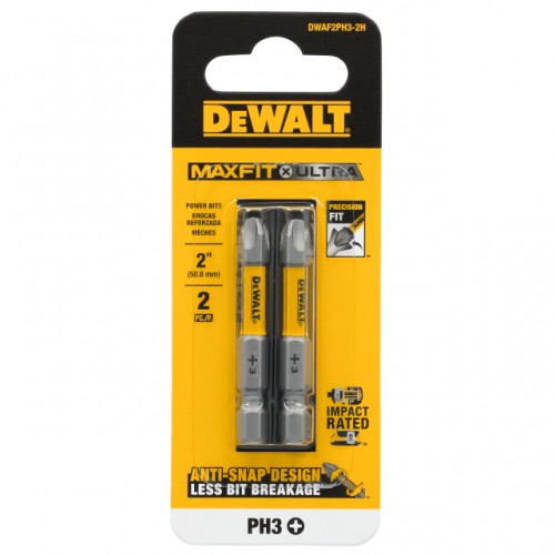 BITS PHILIPS DEWALT PH3 50MM MAXFIT DWAF2PH3-2H PC 2