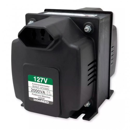 TRANSFORMADOR BIVOLT INTERNEED FLEXVOLT 2P+T 2000VA 1000W PC 1 TRANSFORMADOR BIVOLT INTERNEED FLEXVOLT 2P+T 2000VA 1000W PC 1