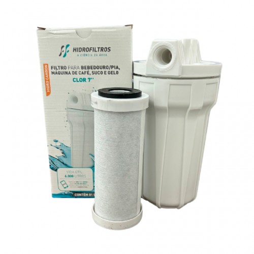 FILTRO HIDROF. 7 BRANCO CARBON 1/2X1/2 (CLORO) 1790 PC 1 FILTRO HIDROF. 7 BRANCO CARBON 1/2X1/2 (CLORO) 1790 PC 1
