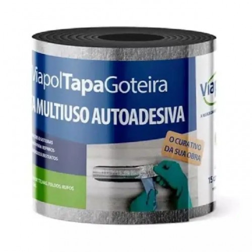 VIAPOL FITA TAPA GOTEIRA 15CM X 10MT (SLEEVE) PC 1 VIAPOL FITA TAPA GOTEIRA 15CM X 10MT (SLEEVE) PC 1