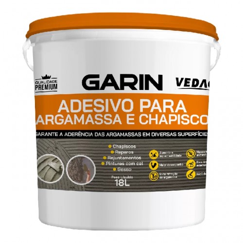 ADESIVO P/ARGAMASA E CHAPISCO(BIANCO) VEDAG GARIN 18L BRANCO PC 1 ADESIVO P/ARGAMASA E CHAPISCO(BIANCO) VEDAG GARIN 18L BRANCO PC 1