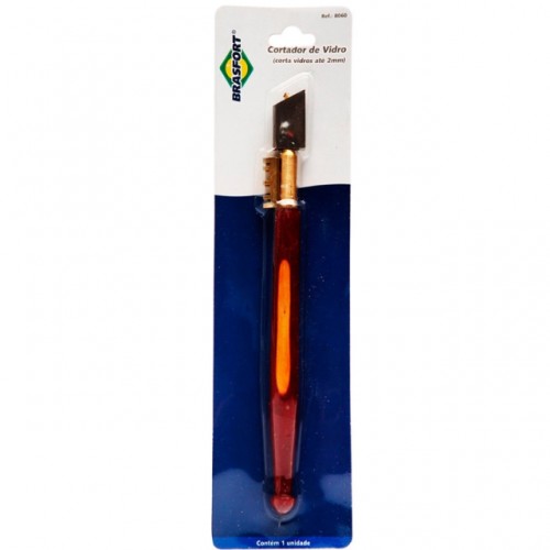 CORTADOR DE VIDRO N.1 P/VIDRO ATE 2MM BRASFORT PC 1